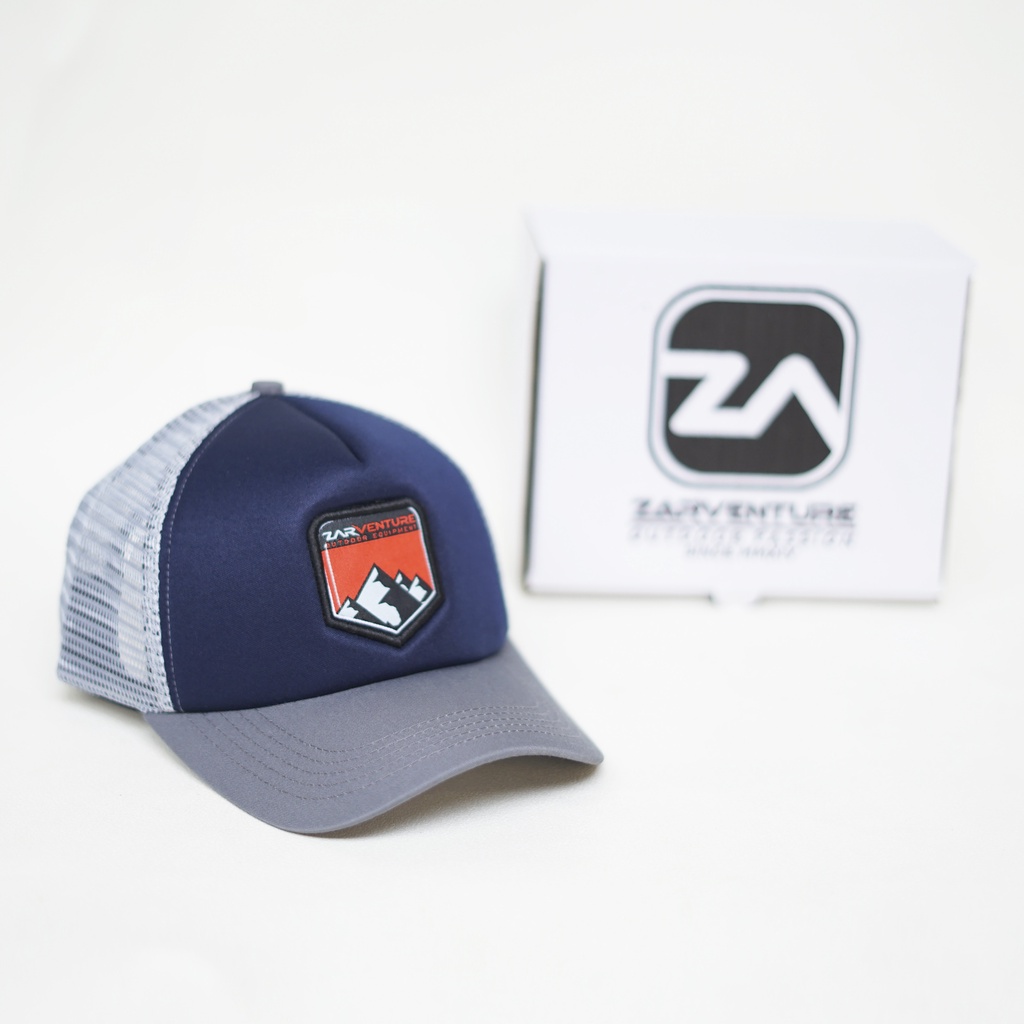 TOPI trucker jaring busa zarventure NAVY ABU 82