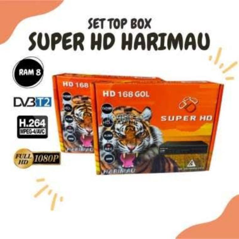 STB DVBT2 SET TOP BOX TV DIGITAL SUPER HD HARIMAU RAM 8MB NEW 2022