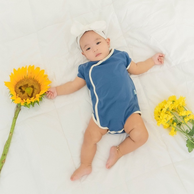 Unisex Walbie Jumper 004 Baju Bayi Kimono (BISA TUKAR SIZE) Suit Romper Jumper Baju Tidur Bayi Bayi New Born Piyama Bayi Jumpsuit Lengan Pendek Lembut Warna Polos pesaing libby uniqlo mooi velvet littlepalmerhaus kids