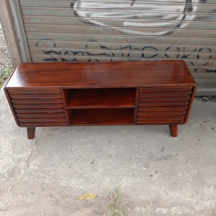 Meja Tv Minimalis Kayu Jati Belanda