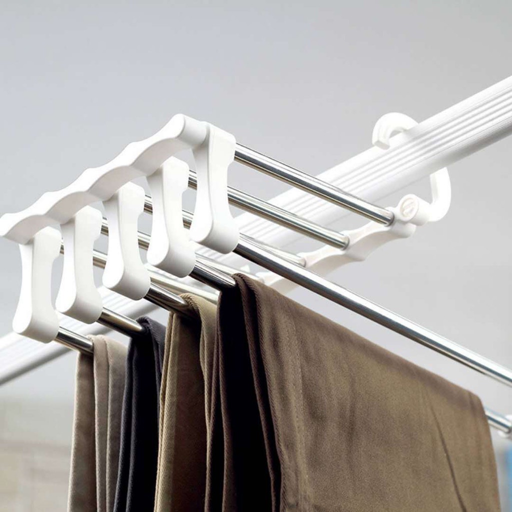 Serbagrosirmurah gantungan celana magic trousers rack rak hanger celana panjang jilbab