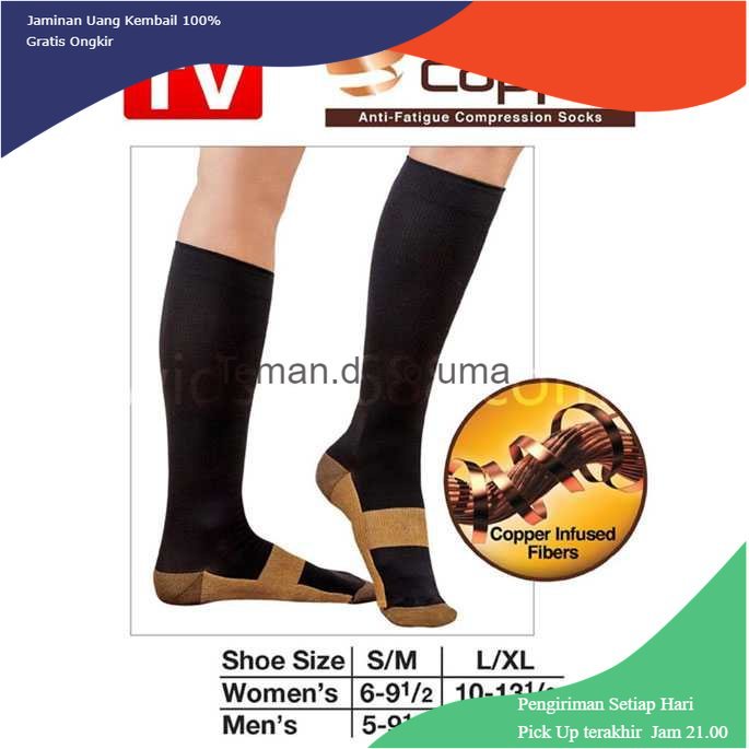 TD - PR Miracle Copper Socks Healthy Kaos Kaki Kesehatan Size L/XL - F2001