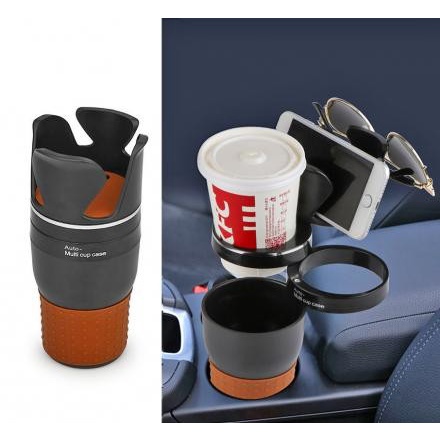 5in1 Car Cup Phone Holder Extender Tempat Gelas Tambahan Koin Mobil