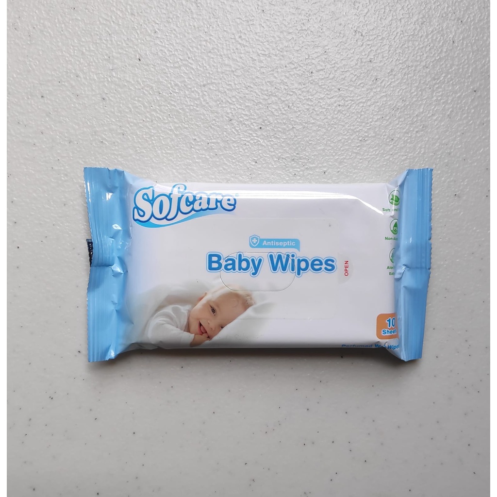 Sofcare Baby Wipes Antiseptic 10s / Tissue Basah Bayi