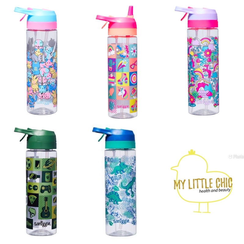 Jual SMIGGLE Glee Flip Top Spritz Plastic Drink Bottle 700Ml ORIGINAL