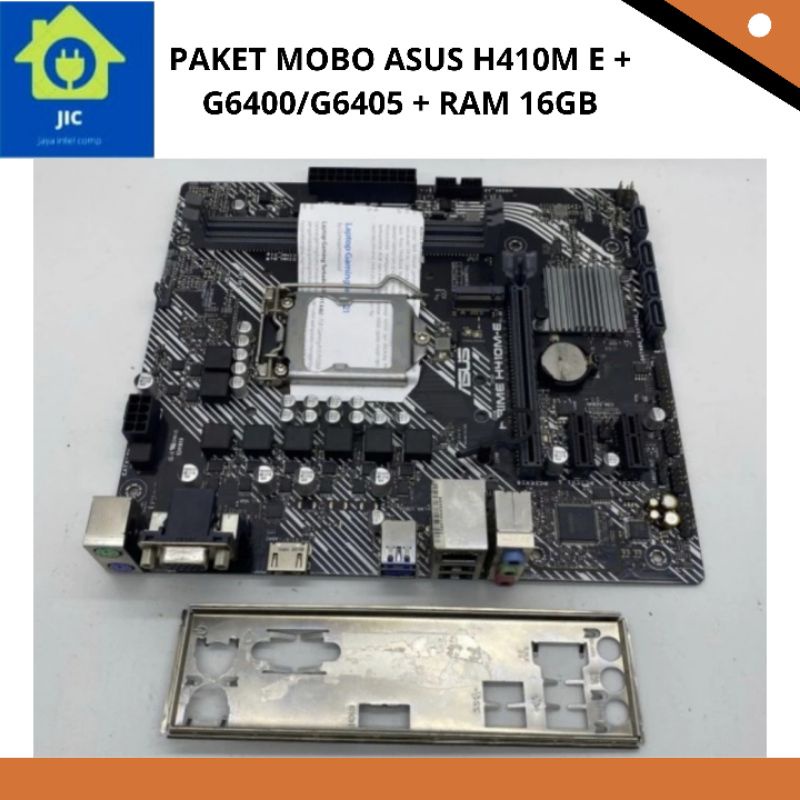 PAKET MOBO ASUS H410M E + G6400/G6405 + RAM 16GB