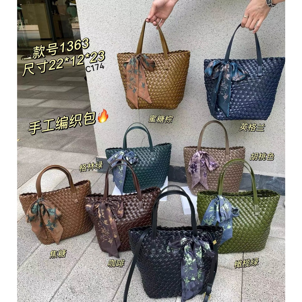 Tas  top handle Fashion Anyaman Botega jali polos premium Terlengkap