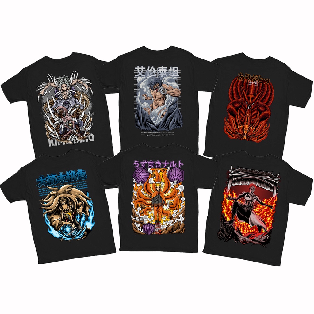 Kaos Anime Manga Eren Yeager Attack On Titan AOT Kaos Kimimaro Naruto Uzumaki Momoshiki Otsutsuki Kurama Kaos King Of Curse  SIGN CLOTH