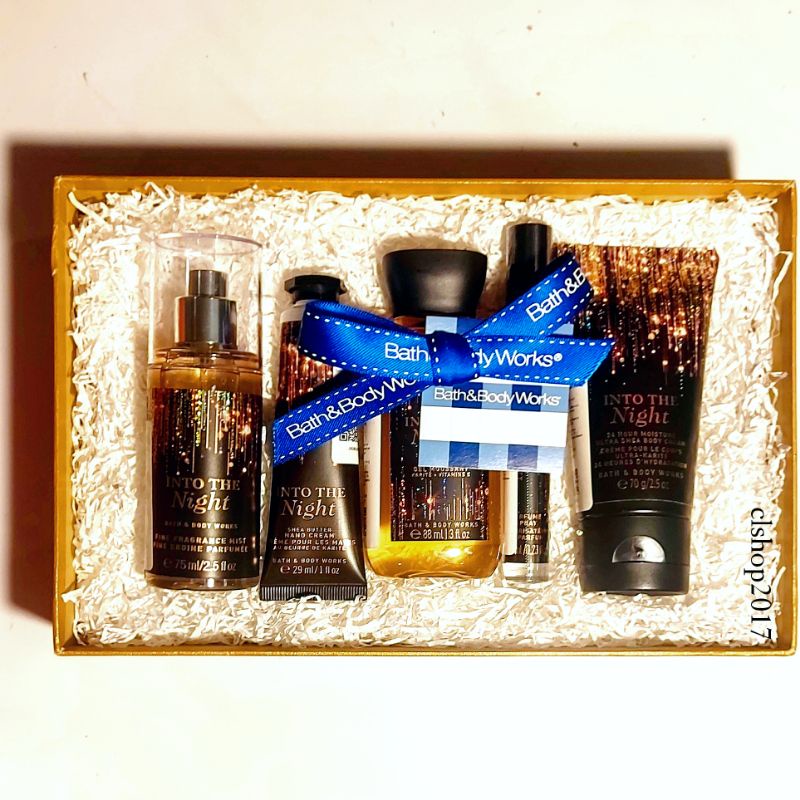 BBW INTO THE NIGHT TRAVELSIZE GIFT SET PAKET BATH &amp; BODY WORKS ITN