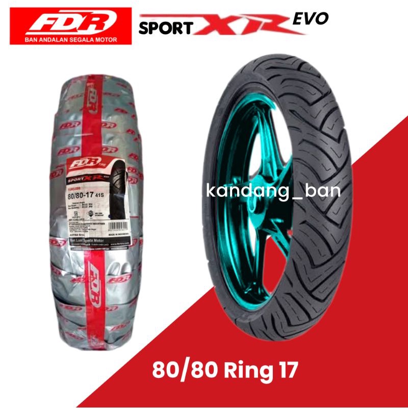 BAN TUBLES FDR SPORT XR EVO 80/80 RING 17 FREE PENTIL 100% ORIGINAL