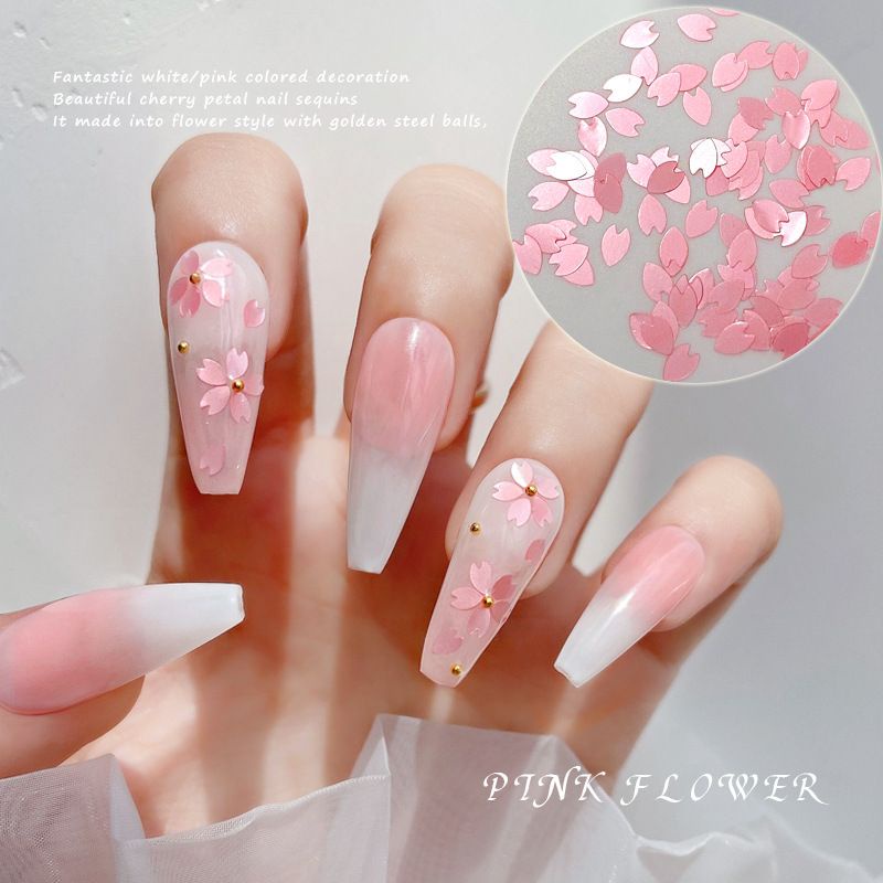 Aksesoris nail art bunga sakura / aksesoris kuku / nail art / perlengkapan nail art