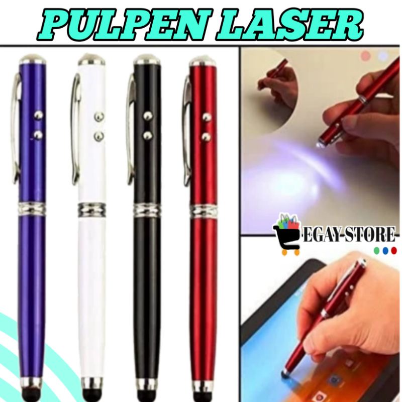 Pulpen Laser Senter Jarak Jauh Pointer Touch Pen Tablet 5 in 1 Stylus