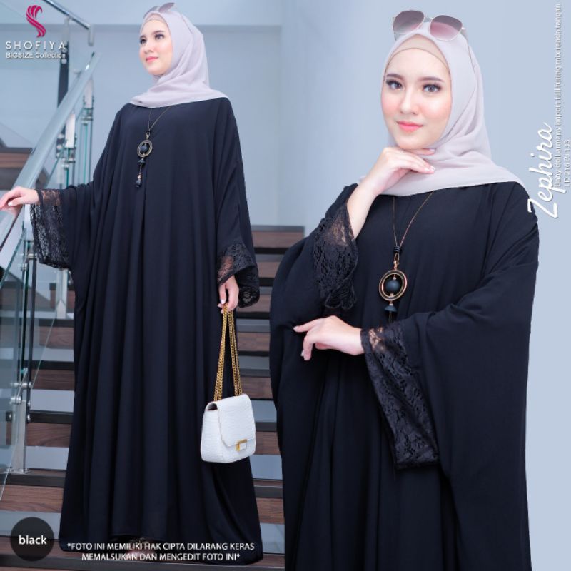 [READY] ZEPHIRA KAFTAN DRESS JUMBO TERBARU BY SHOFIYA