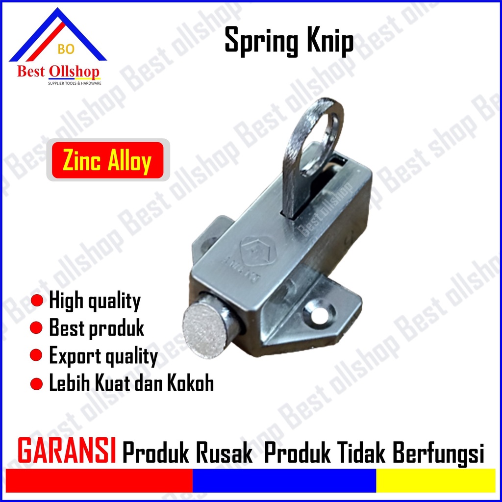 Spring Knip Tebal ORIGINAL /Grendel Kodok Kotak / Slot Jendela / Spring Knife / Kunci Jendela