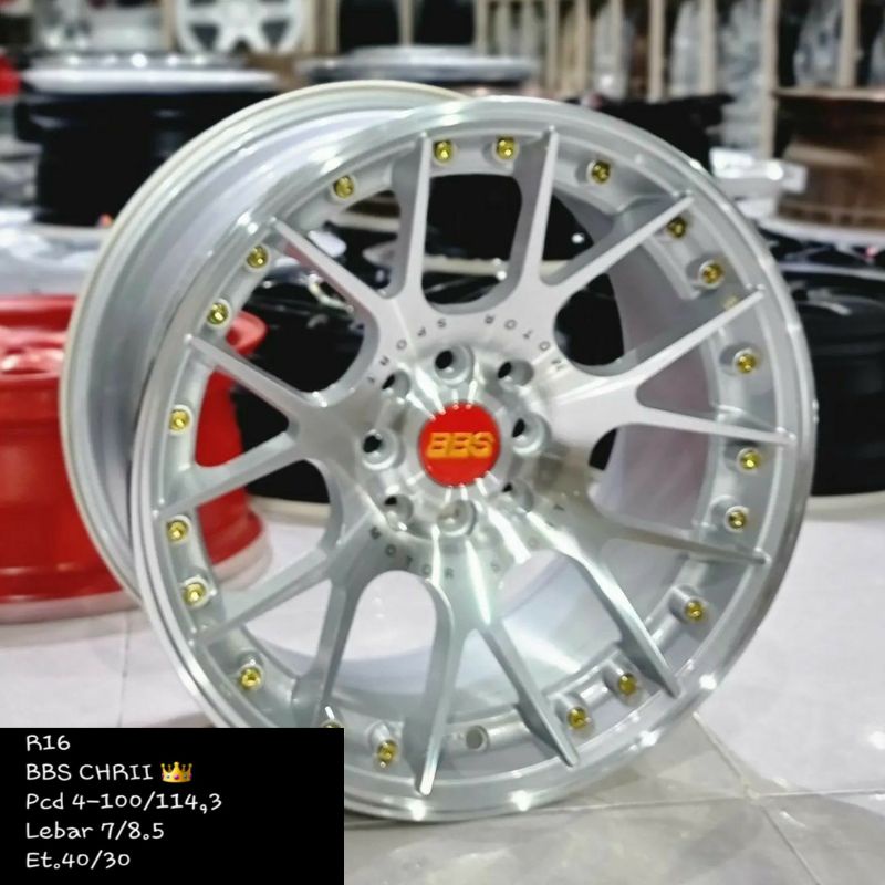 velg ring 16 velg mobil bbs chr ring 16 belang lebar untuk brio yaris city agya mobilio ayla sigra v