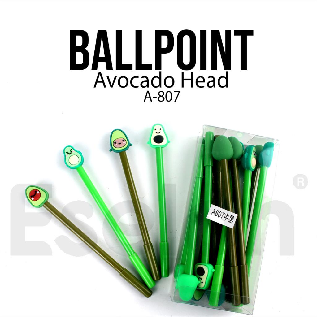 

12pcs Pulpen Gel Fancy Avocado 807 / 1pack Pulpen Alpokat