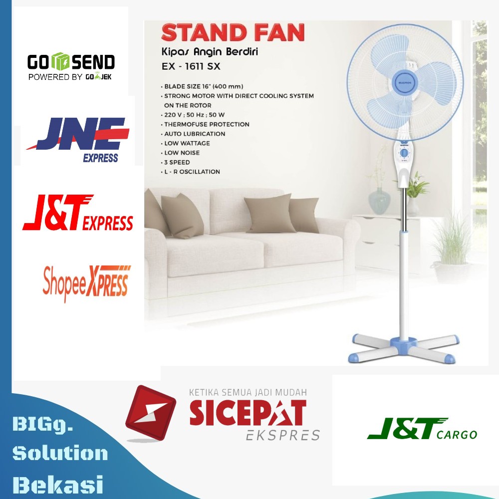 Kipas Angin Berdiri / Stand Fan Maspion EX 1611 SX