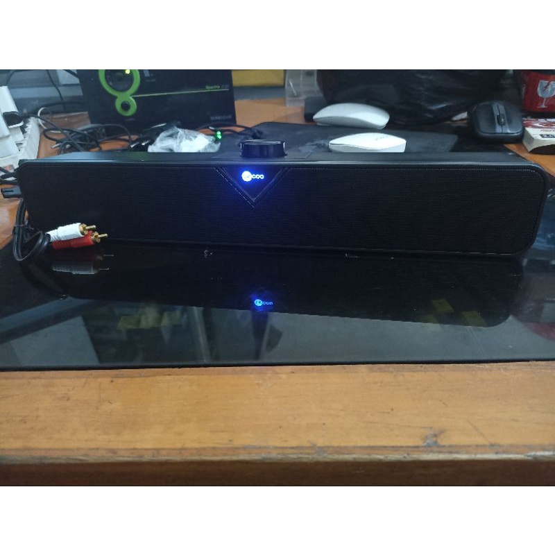 Speaker aktif Soundbar hifi stereo bass membran colok tv dvd hp laptop Lenovo Sound bar