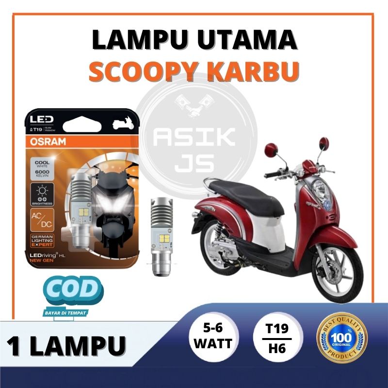 Lampu Bohlam Depan Scoopy Karbu Led OSRAM ORIGINAL