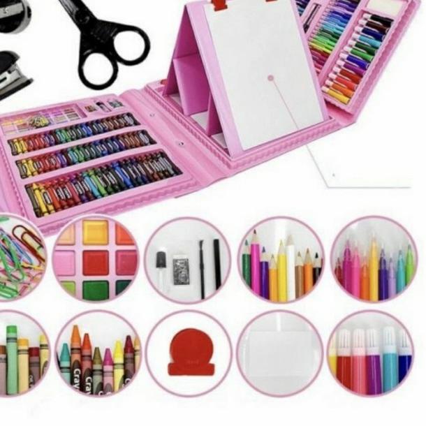 

New Super Mega Art set 208 pcs crayon/set drawing anak 208 pcs - 208