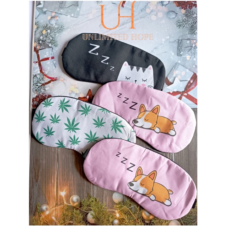 MASKER MATA/ PENUTUP MATA KARAKTER / PENUTUP MATA TIDUR DENGAN GEL