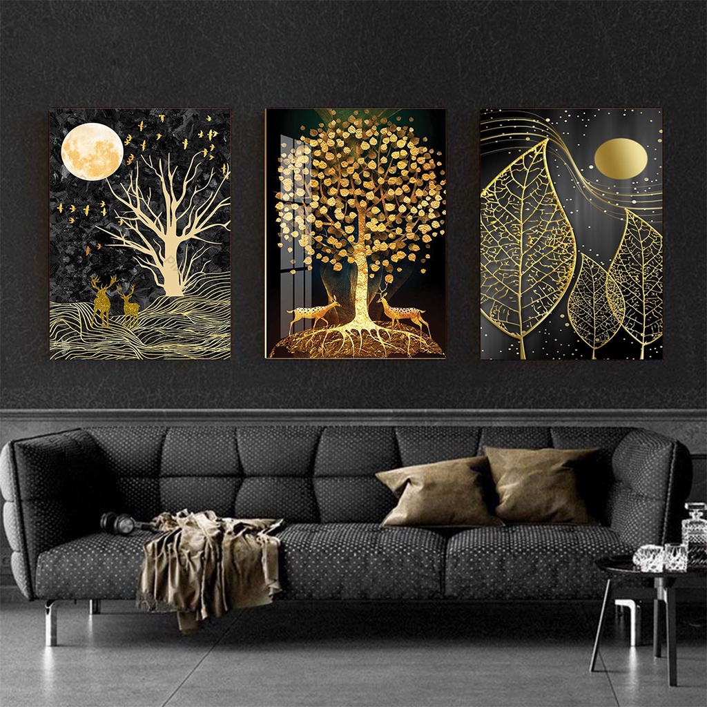 Hiasan Dinding Abstrak Ukuran 47x31 Pajangan Dinding Ruang Tamu Santai Ukuran A3+ Lukisan Dinding Ab