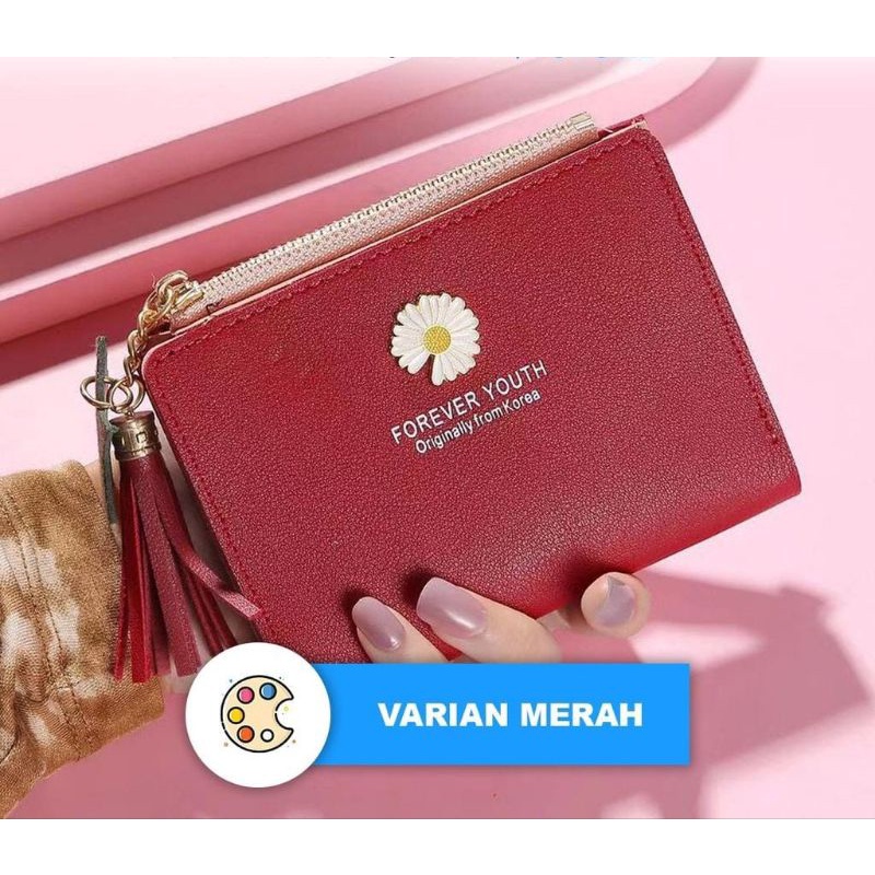 Medan Termurah KD19 Dompet Lipat Wanita Motif Bunga Daisy Timbul Dompet Fashion Wanita import