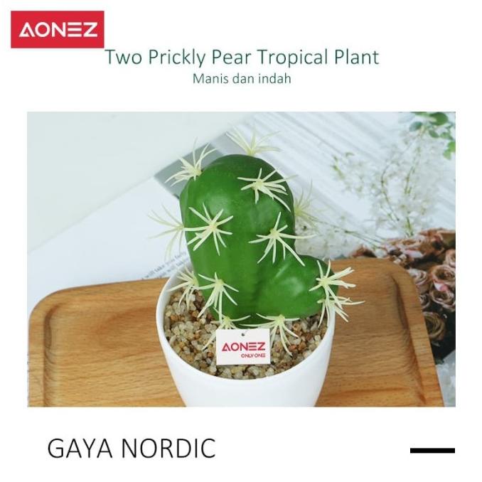 Aonez Artificial Flower Tas Goni Bunga Hiasan Tanaman Kaktus Buatan