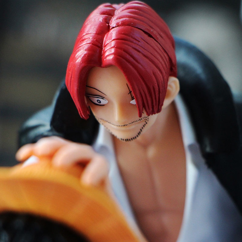 Mainan Action Figure Model Kartun Anime One Piece Luffy Shanks Untuk Hadiah Natal Anak