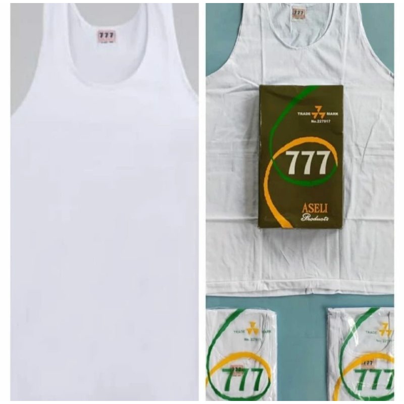 termurah..kaos singlet pria katun jumbo kaos kutang pria dalaman pria Singlet 777 Kaos Dalam 777