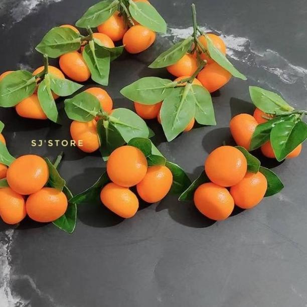 Hiasan imlek jeruk kecil dekorasi cny - Isi 3/bhn bgs..