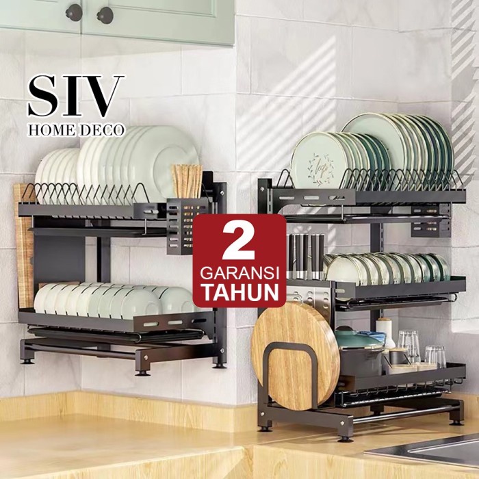 Rak Siv 2 3 Susun Rak Piring Gantung Rak Pengering Piring Dinding Stenlis