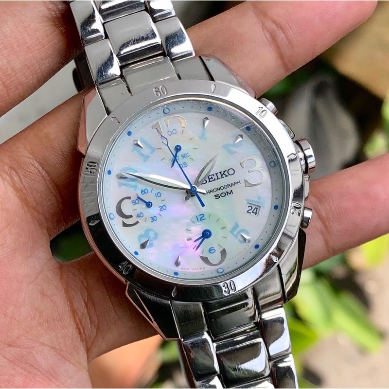 Jam Tangan Seiko Criteria Chrono 7T92 MOP Dial