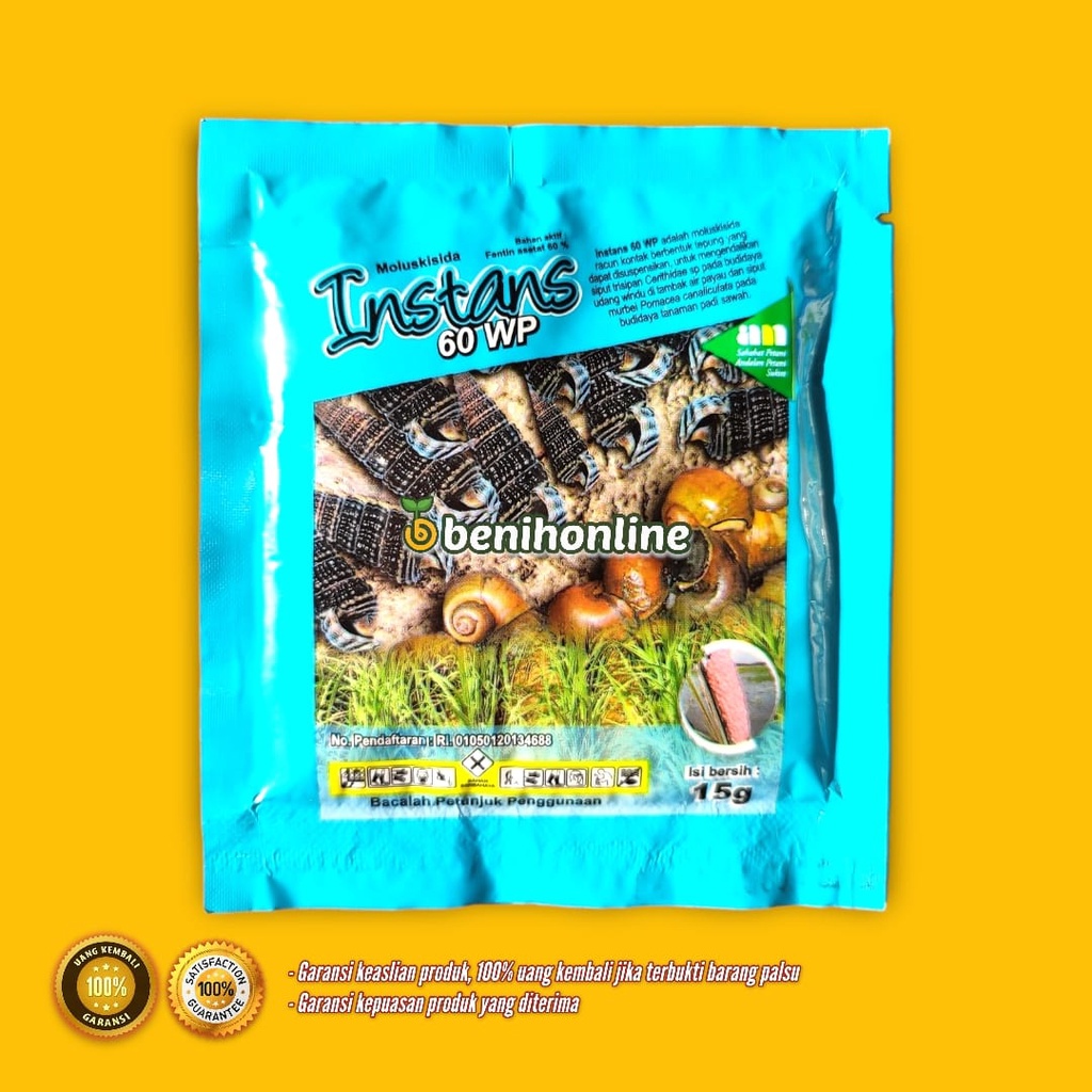 MOLUSKISIDA INSTANS 60WP 15 gram - agro mulia fentin asetat pembasmi keong tipe toxiput siputox semp