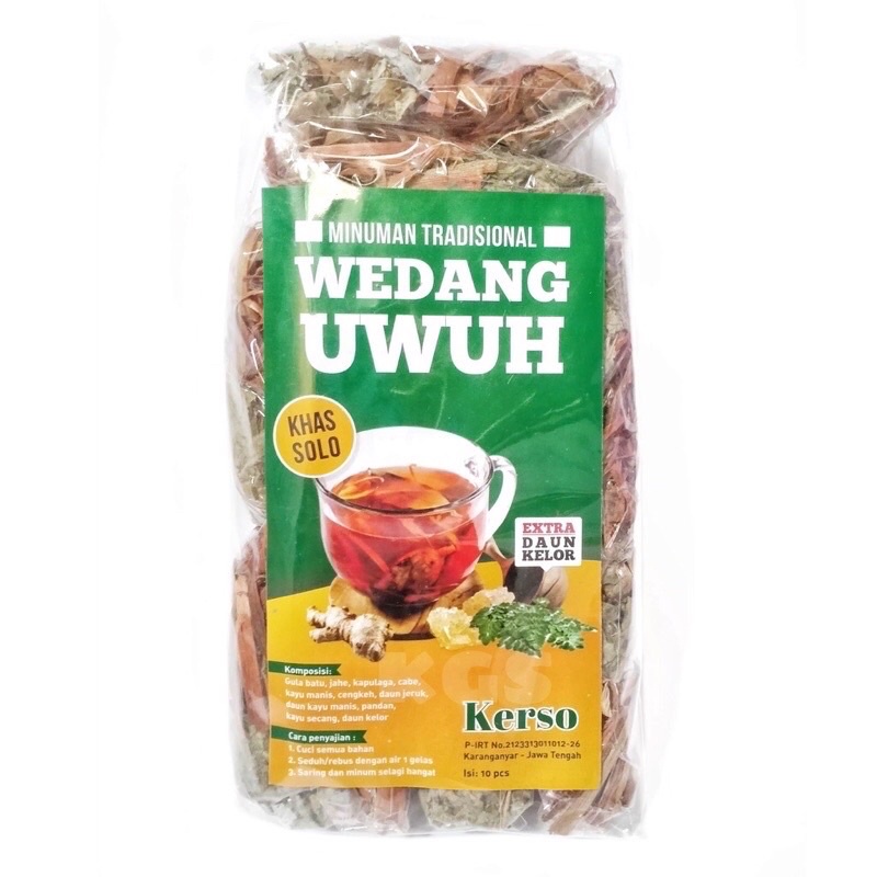 

Wedang uwuh KERSO exstra daun kelor dan jeruk nipis isi 10 pack