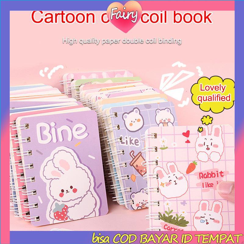 

A7 Buku kecil Kartun mini notebook ring motif buku tullis kecil lucu notebook ring motif Perlengkapan sekolah F