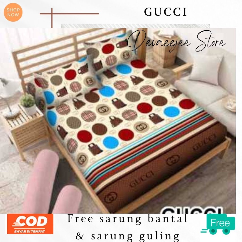 Seprei set BANTAL 4 GULING 2 motif bunga BAHAN MIRIP BONITA UKURAN 160X200X20CM