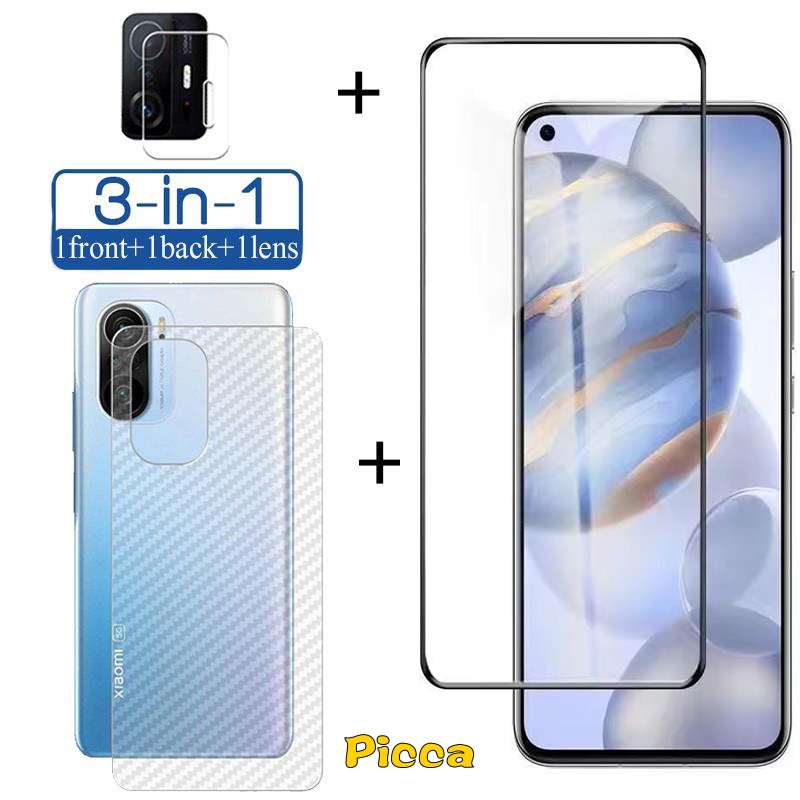 3in1 Pelindung Layar Tempered Glass 9D Untuk iPhone 11 14 13 12 Pro 7 8 14 6 6S Plus XR XS MAX SE 2020