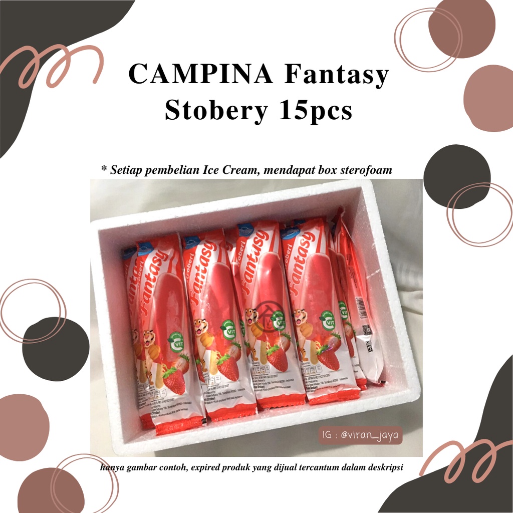 

Ice Campina Fantasy Stroberi 15 Pcs + Foambox