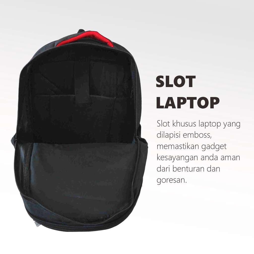 Tas Gendong Cowok SMP SMA Extreme Emboss X Hitam Backpack Punggung Pria Seminar Dinas Keren Berkualitas Awet