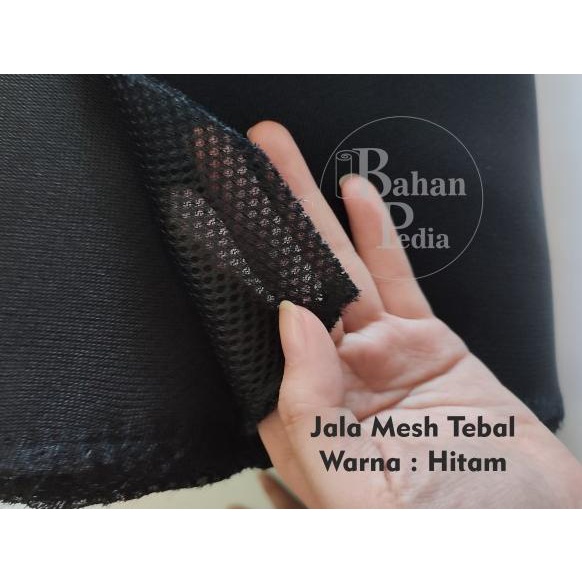 [Meter] Bahan Kain Jala Mesh Double Jaring Busa 100 x 150 cm - Hitam