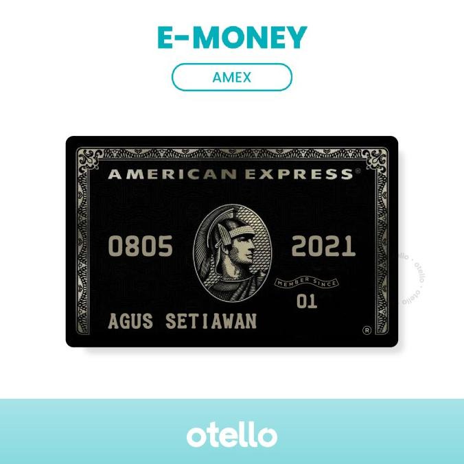 Kartu E-Money AMEX Black Card Custom eMoney eToll American Express