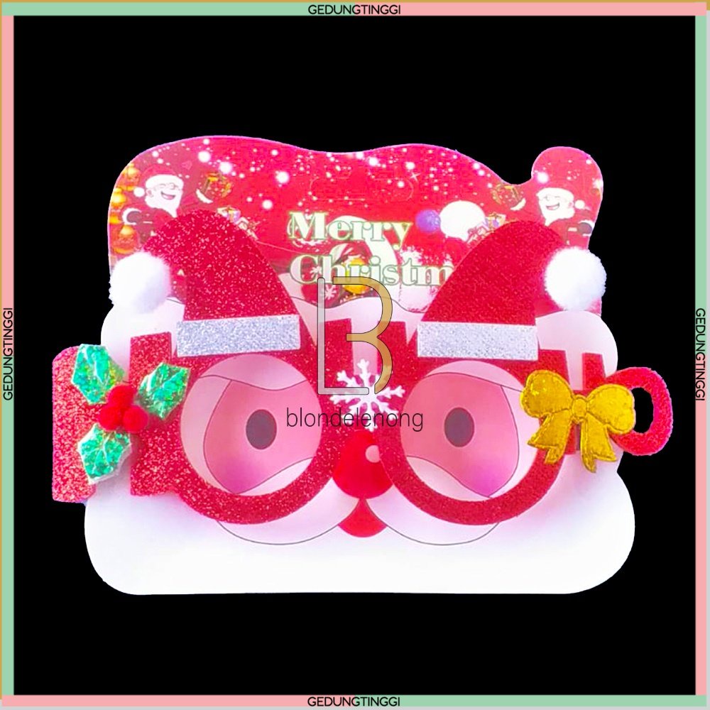 Bingkai Frame Gagang Tangkai Kacamata Tanpa Kaca Transparan Fashion Fasion Photocromic Fhotocromic Fotocromic Potokromic Frameless Gaya Aksesoris Asesoris Pohon Santa Claus Natal Merry Christmas Tren Anak Pria Cowok Cowo Cewek Wanita Perempuan Murah 2023