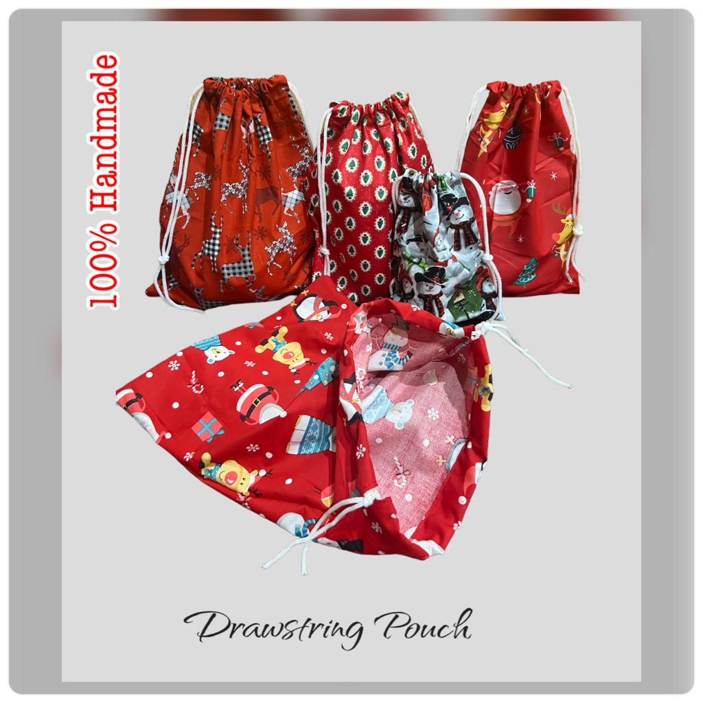 Fawn'G Handmade - Drawstring POUCH Serut Natal / kantong Serut Natal