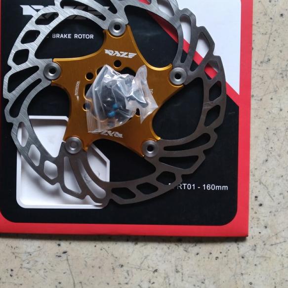 rotor rem discbrake/disc brake/cakram sepeda raze RT01 6bolt 160mm - Hitam