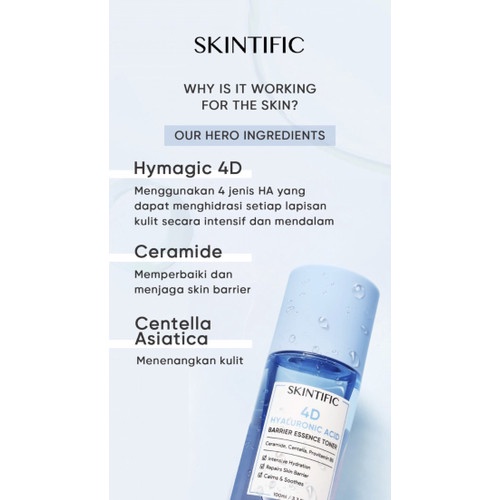 SKINTIFIC 4D Hyaluronic Acid (HA) Barrier Essence Toner