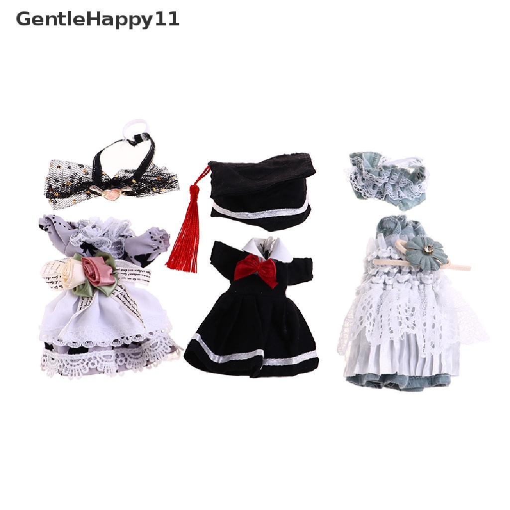 Gentlehappy Baju Boneka Untuk Boneka 16-17cm OB11 Baju Boneka Dress set 1per8boneka Aksesoris id