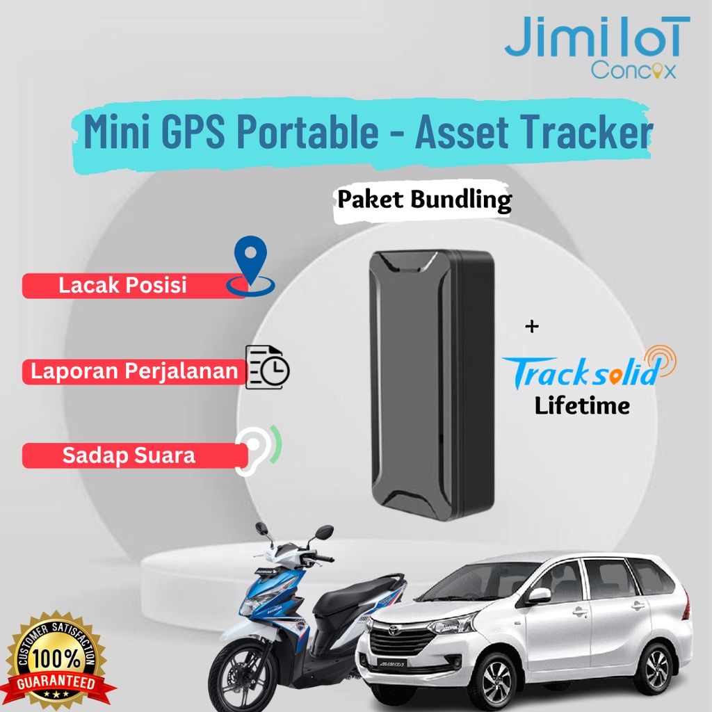 Jual Paket GPS Portable Mini Asset Tracker AT2 + Server Lifetime