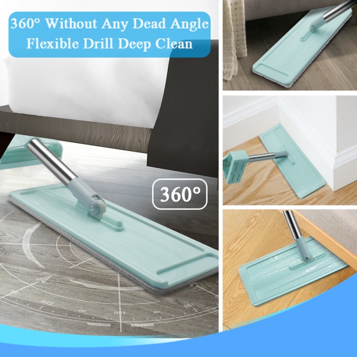 Flat Mop Lantai Tiang Tarik Microfiber Berdiri - Lsk928