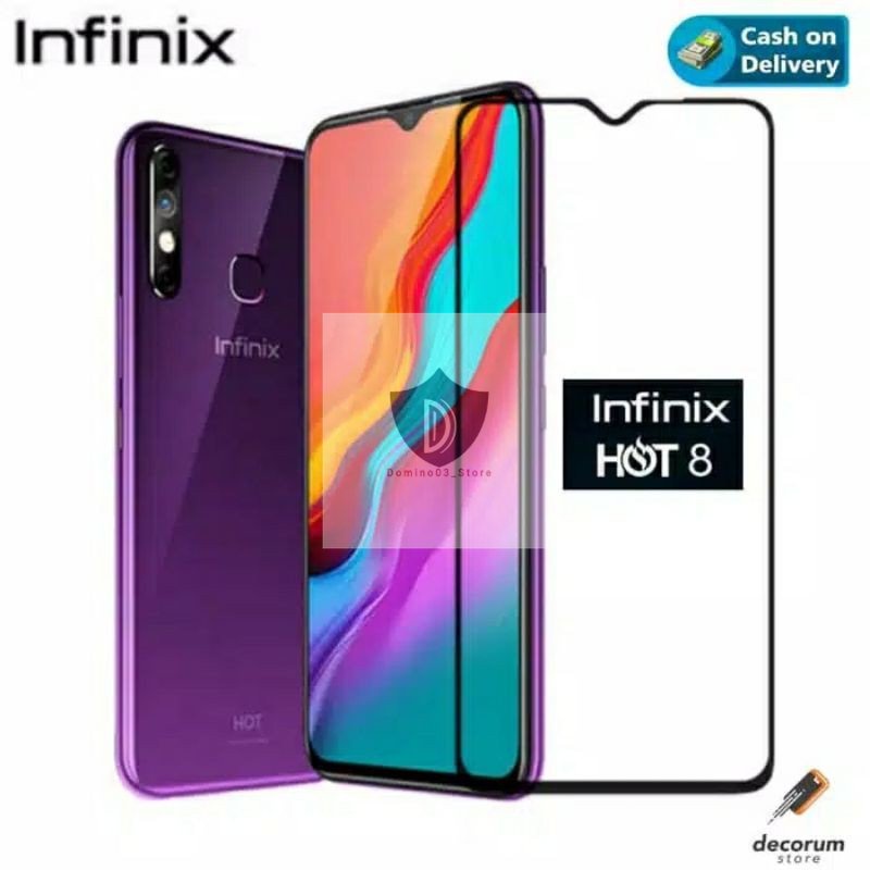 Tempered Glass Full Cover infinix Hot 8 Hot 9 Hot 9 Play Note 7 Lite Screen Protector Handphone